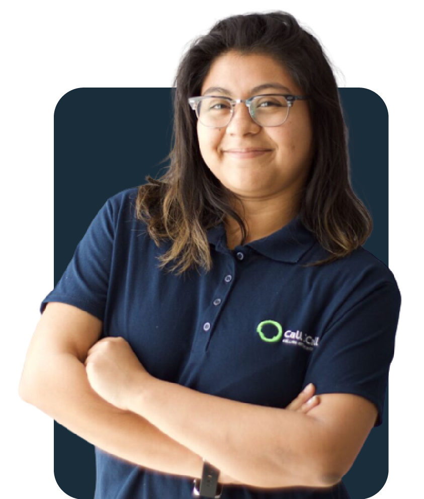 Woman call center staffing agency representative